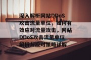 深入解析网站DDoS攻击流量单位，如何有效应对流量攻击，网站DDoS攻击流量单位解析与应对策略详解