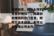 西藏创业，做什么样的生意好赚钱？，西藏创业赚钱的热门生意，既可以自主创业，也可以与当地公司合作