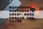 网站浏览流量的秘密，如何提升网站流量，吸引更多用户，揭秘网站流量增长之道，高效吸引用户攻略