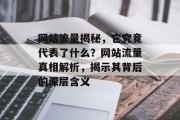 网站流量揭秘，它究竟代表了什么？网站流量真相解析，揭示其背后的深层含义