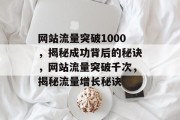 网站流量突破1000，揭秘成功背后的秘诀，网站流量突破千次，揭秘流量增长秘诀