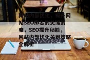 网站内部优化，提升网站SEO排名的关键策略，SEO提升秘籍，网站内部优化关键策略全解析