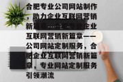 合肥专业公司网站制作，助力企业互联网营销新篇章，合肥专业企业互联网营销新篇章——公司网站定制服务，合肥企业互联网营销新篇章，专业网站定制服务引领潮流