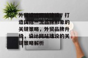外贸设计网站建设,打造国际一流品牌形象的关键策略,外贸品牌升级,设计网站建设的关键策略解析 外贸设计网站建设,打造国际一流品牌形象的关键策略,外贸品牌升级,设计网站建设的关键策略解析