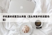 手机里的设置怎么恢复（怎么恢复手机设置功能）
