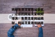 揭秘免费流量网站分享，让你的网站流量瞬间爆满！免费流量网站揭秘，网站流量激增秘籍大公开！