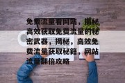 免费流量看网站，揭秘高效获取免费流量的秘密武器，揭秘，高效免费流量获取秘籍，网站流量翻倍攻略