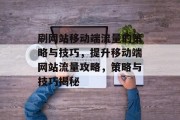 刷网站移动端流量的策略与技巧，提升移动端网站流量攻略，策略与技巧揭秘
