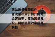 网站流量分配软件，优化流量布局，提升网站运营效率，高效流量分配，网站运营效率提升利器