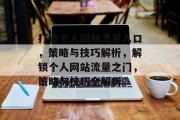 打造个人网站流量入口，策略与技巧解析，解锁个人网站流量之门，策略与技巧全解析