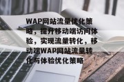 WAP网站流量优化策略，提升移动端访问体验，实现流量转化，移动端WAP网站流量转化与体验优化策略