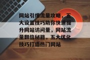 网站引爆流量攻略，五大设置技巧助你快速提升网站访问量，网站流量翻倍秘籍，五大优化技巧打造热门网站