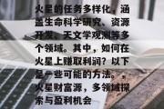 火星的任务多样化，涵盖生命科学研究、资源开发、天文学观测等多个领域。其中，如何在火星上赚取利润？以下是一些可能的方法。，火星财富源，多领域探索与盈利机会