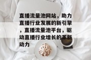 直播流量池网站，助力直播行业发展的新引擎，直播流量池平台，驱动直播行业增长的革新动力