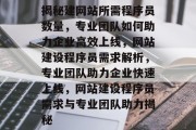 揭秘建网站所需程序员数量，专业团队如何助力企业高效上线，网站建设程序员需求解析，专业团队助力企业快速上线，网站建设程序员需求与专业团队助力揭秘