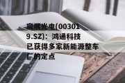 宸展光电(003019.SZ)：鸿通科技已获得多家新能源整车厂的定点