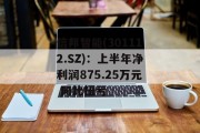 信邦智能(301112.SZ)：上半年净利润875.25万元 同比扭亏