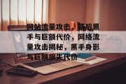 网站流量攻击，幕后黑手与巨额代价，网络流量攻击揭秘，黑手身影与巨额损失代价