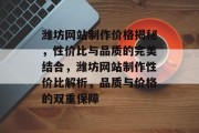 潍坊网站制作价格揭秘，性价比与品质的完美结合，潍坊网站制作性价比解析，品质与价格的双重保障