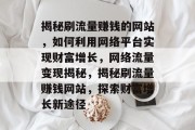 揭秘刷流量赚钱的网站，如何利用网络平台实现财富增长，网络流量变现揭秘，揭秘刷流量赚钱网站，探索财富增长新途径