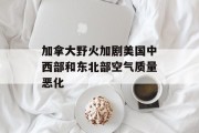 加拿大野火加剧美国中西部和东北部空气质量恶化