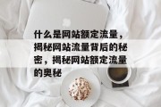 什么是网站额定流量，揭秘网站流量背后的秘密，揭秘网站额定流量的奥秘