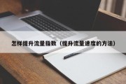 怎样提升流量指数（提升流量速度的方法）