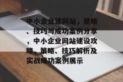 中小企业建网站，策略、技巧与成功案例分享，中小企业网站建设攻略，策略、技巧解析及实战成功案例展示