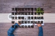 流量网站分析报告，深度解析网站流量来源与优化策略，流量奥秘揭秘，深度解析网站流量来源与优化攻略