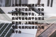 上海商城网站建设公司，专业打造高效、专业的电子商务平台，上海商城专业电商平台建设服务商，上海商城——专业电商网站建设与服务平台