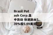Brazil Potash Corp.盘中异动 快速跳水5.39%报5.09美元 Brazil Potash Corp.盘中异动 快速跳水5.39%报5.09美元