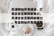 天津网站开发建设，打造企业互联网新窗口，天津企业互联网新窗口，专业网站开发建设服务