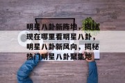 明星八卦新阵地，揭秘现在哪里看明星八卦，明星八卦新风向，揭秘热门明星八卦聚集地