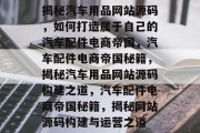 揭秘汽车用品网站源码，如何打造属于自己的汽车配件电商帝国，汽车配件电商帝国秘籍，揭秘汽车用品网站源码构建之道，汽车配件电商帝国秘籍，揭秘网站源码构建与运营之道