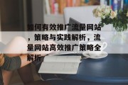 如何有效推广流量网站，策略与实践解析，流量网站高效推广策略全解析