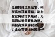无锡网站流量获客，揭秘高效获客策略，助力企业突破增长瓶颈，无锡网站流量转化攻略，揭秘高效获客秘诀，助力企业突破增长困境