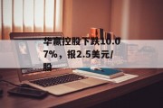华赢控股下跌10.07%，报2.5美元/股