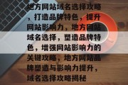 地方网站域名选择攻略，打造品牌特色，提升网站影响力，地方网站域名选择，塑造品牌特色，增强网站影响力的关键攻略，地方网站品牌塑造与影响力提升，域名选择攻略揭秘