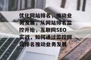 优化网站排名，推动业务发展，从网站排名监控开始，互联网SEO实战，如何通过监控网站排名推动业务发展