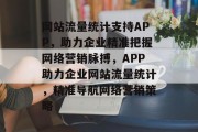网站流量统计支持APP，助力企业精准把握网络营销脉搏，APP助力企业网站流量统计，精准导航网络营销策略