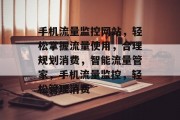 手机流量监控网站，轻松掌握流量使用，合理规划消费，智能流量管家，手机流量监控，轻松管理消费