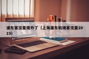 浦东客流量提升了（上海浦东机场客流量2019）