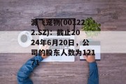 源飞宠物(001222.SZ)：截止2024年6月20日，公司的股东人数为12171