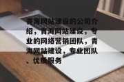 青海网站建设的公司介绍，青海网站建设，专业的网络营销团队，青海网站建设，专业团队、优质服务