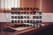 揭秘网站流量主平台，如何高效转化流量，实现收益最大化，网站流量主平台流量转化秘诀，揭秘收益最大化之道