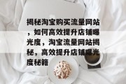 揭秘淘宝购买流量网站，如何高效提升店铺曝光度，淘宝流量网站揭秘，高效提升店铺曝光度秘籍