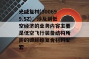 光威复材(300699.SZ)：涉及到低空经济的业务内容主要是低空飞行装备结构所需的碳纤维复合材料配套