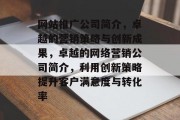 网站推广公司简介，卓越的营销策略与创新成果，卓越的网络营销公司简介，利用创新策略提升客户满意度与转化率