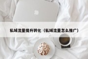 私域流量提升转化（私域流量怎么推广）