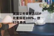 英国公共债务占GDP比重接近100%，创63年最高